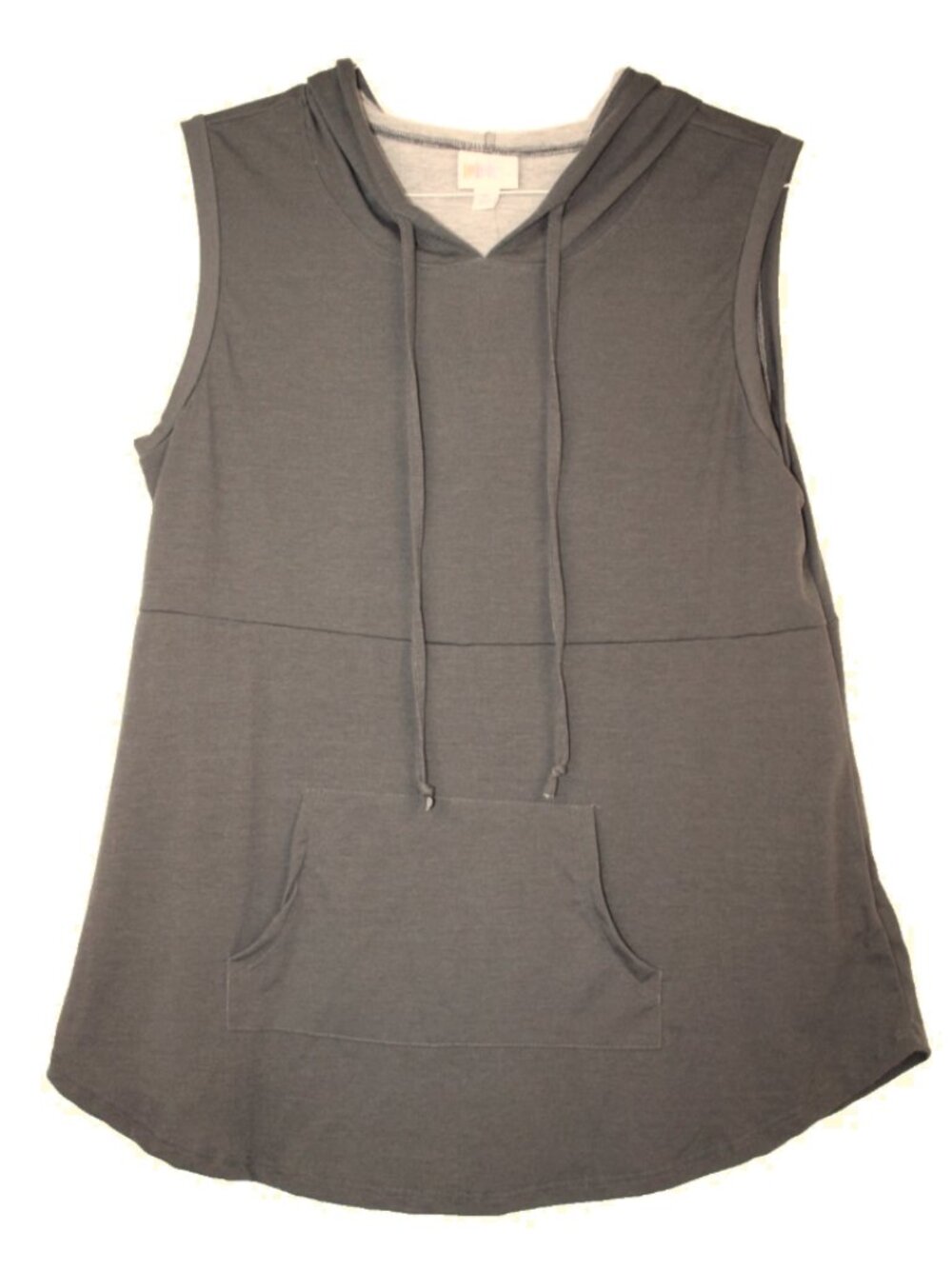 LuLaRoe BRITTANY Women's Tank Top Hooded Shirt NWT Medium Dark Gray Solid